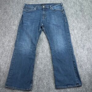 Silver Jeans Mens 38x28 Blue Zac Relaxed Fit Straight Leg Denim M42408